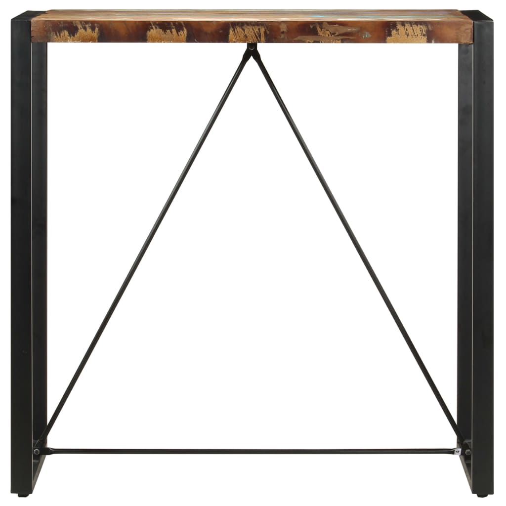 Tavolo da Bar 110x60x110 cm in Legno Massello di Recupero