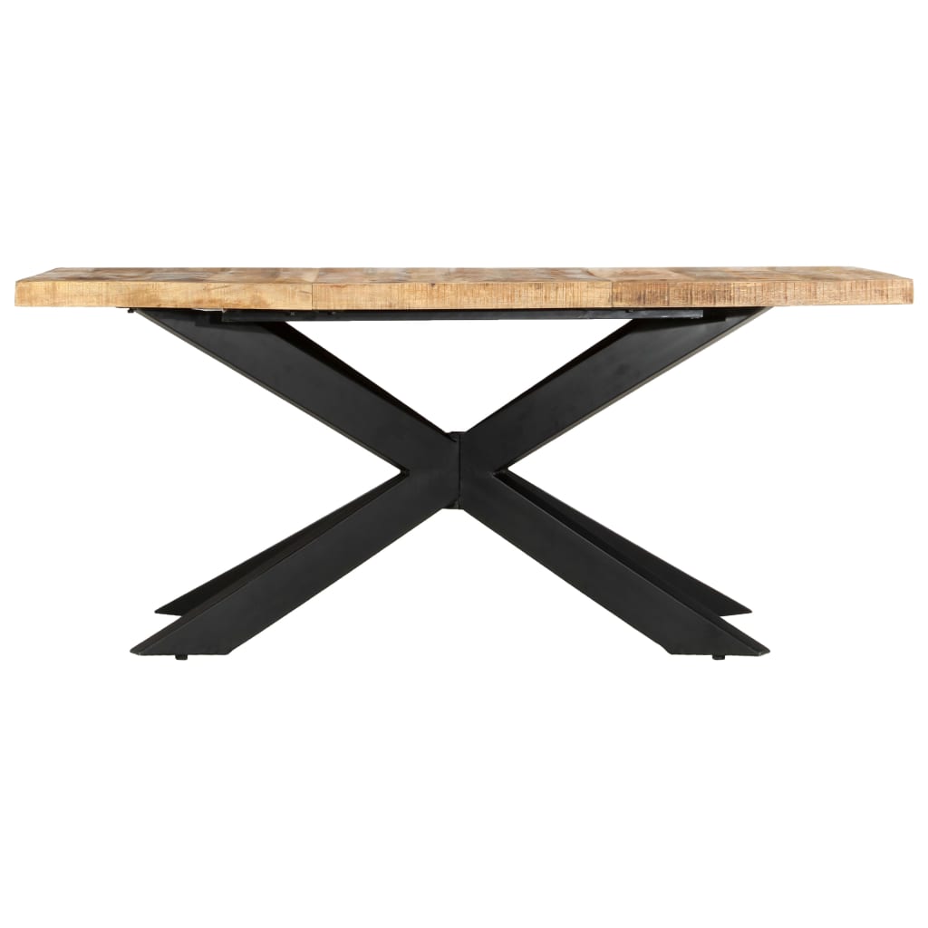 Tavolo da Pranzo 180x90x76 cm in Legno Massello di Mango Grezzo
