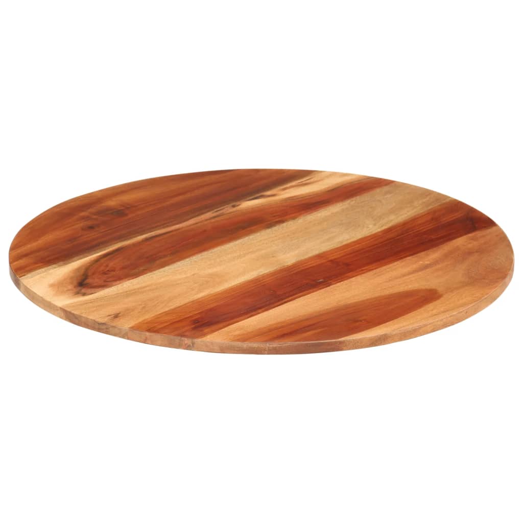 Piano Tavolo in Legno Massello di Acacia Rotondo 15-16 mm 60 cm