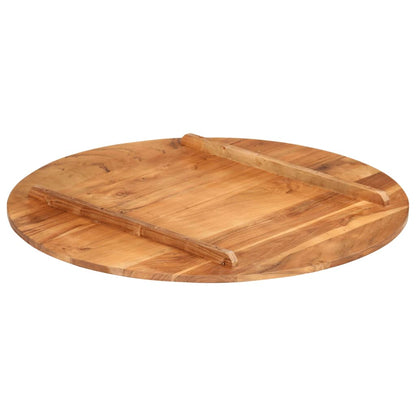 Piano Tavolo in Legno Massello di Acacia Rotondo 15-16 mm 80 cm