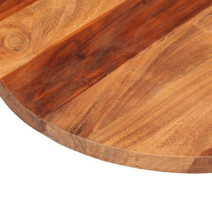 Piano Tavolo in Legno Massello di Acacia Rotondo 25-27 mm 50 cm