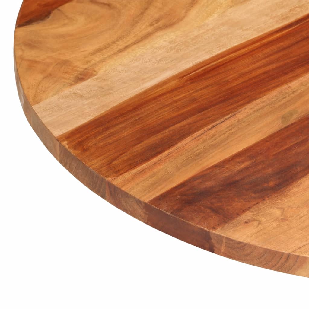 Piano Tavolo in Legno Massello di Acacia Rotondo 25-27 mm 80 cm