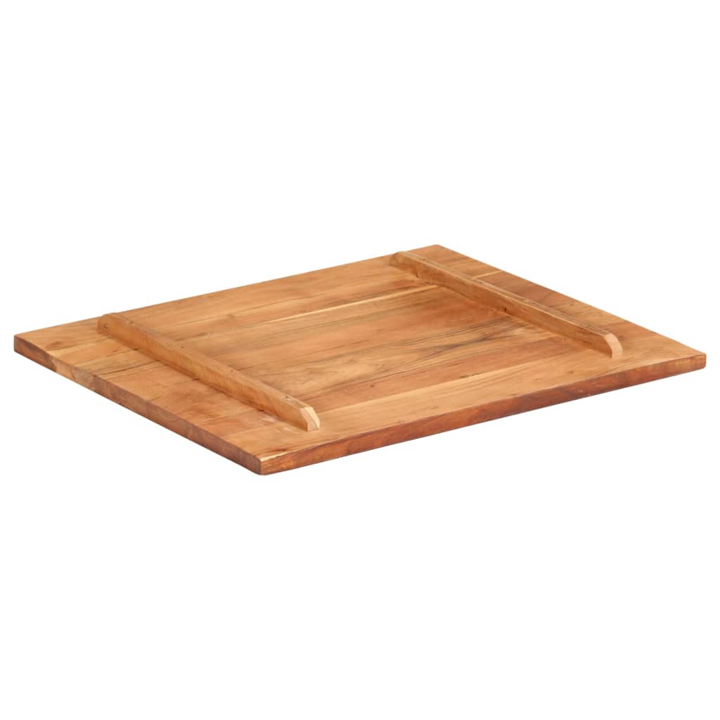 Piano Tavolo in Legno Massello di Acacia 25-27 mm 60x70 cm