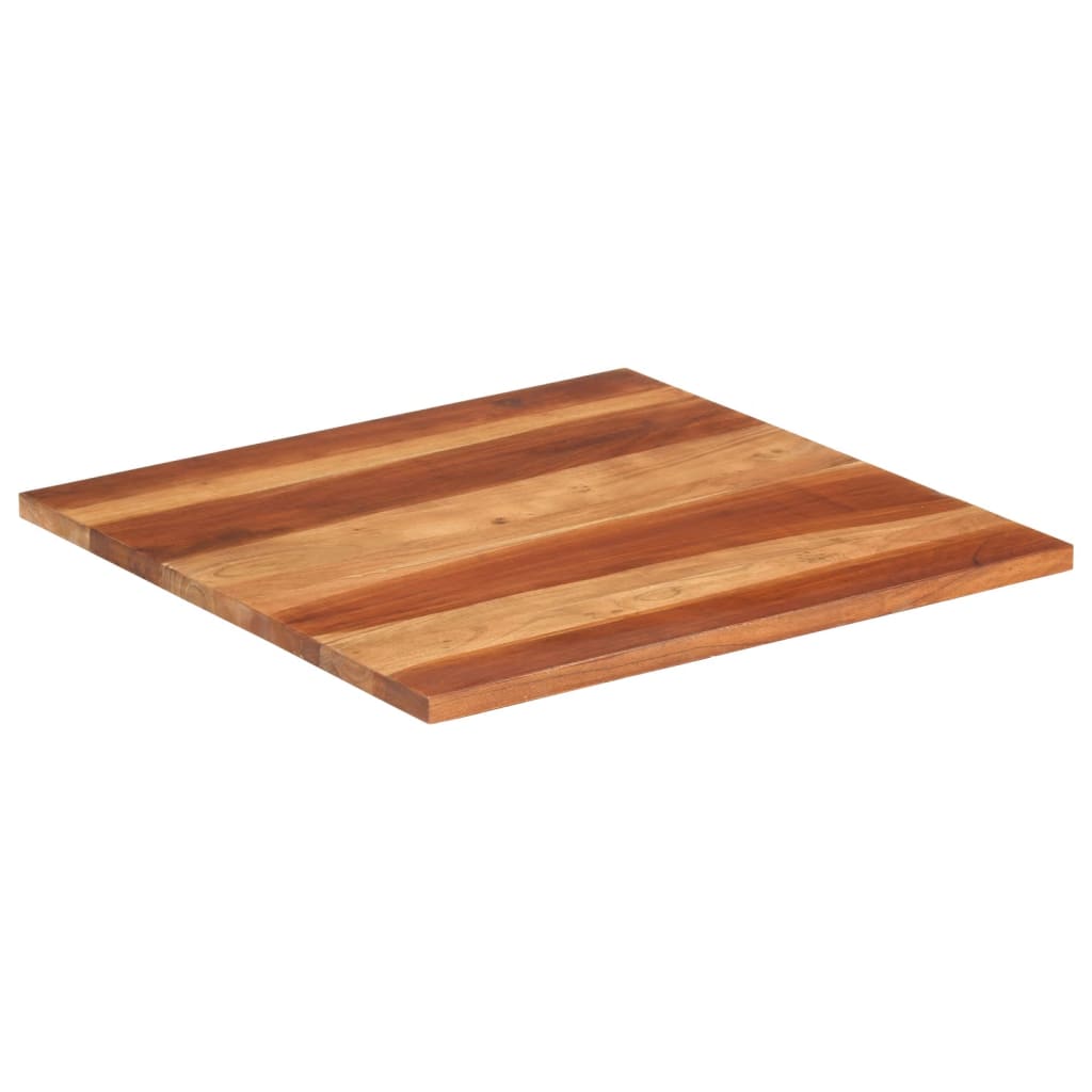 Piano Tavolo in Legno Massello di Acacia 25-27 mm 70x70 cm