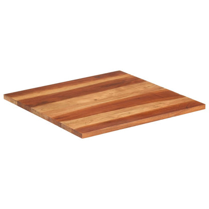 Piano Tavolo in Legno Massello di Acacia 25-27 mm 70x70 cm