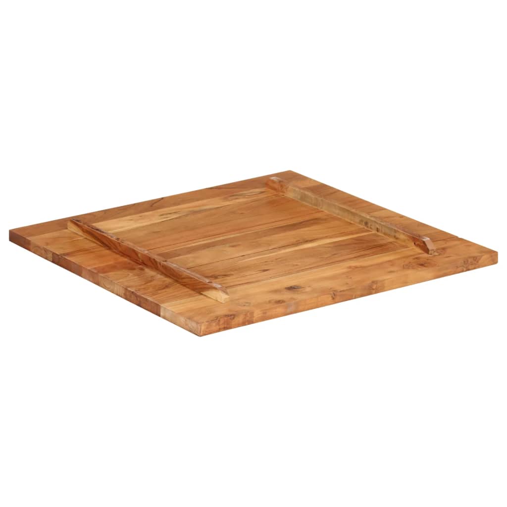Piano Tavolo in Legno Massello di Acacia 25-27 mm 70x70 cm