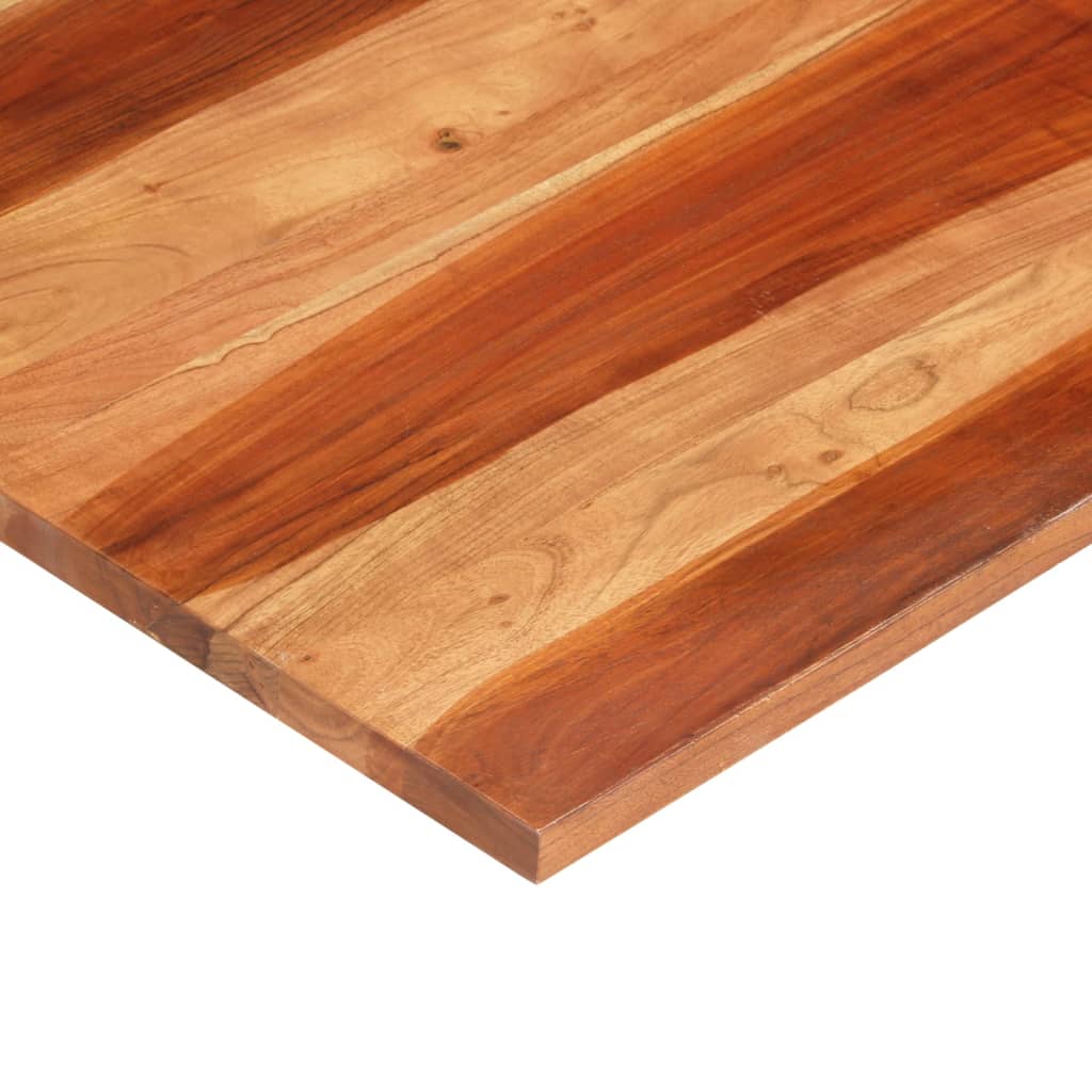 Piano Tavolo in Legno Massello di Acacia 25-27 mm 70x70 cm