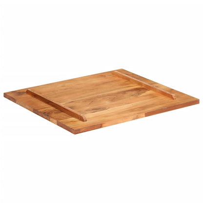 Piano Tavolo in Legno Massello di Acacia 25-27 mm 70x80 cm