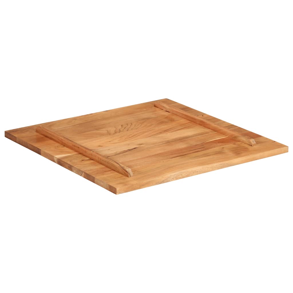 Piano Tavolo in Legno Massello di Acacia 25-27 mm 80x80 cm