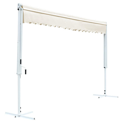 Tenda Parasole con Piedistallo 600x300 cm Crema