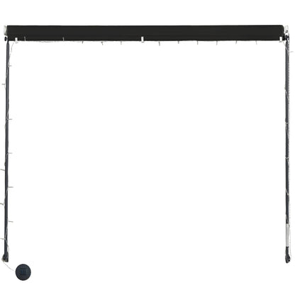 Tenda da Sole Retrattile con LED 200x150 cm Antracite