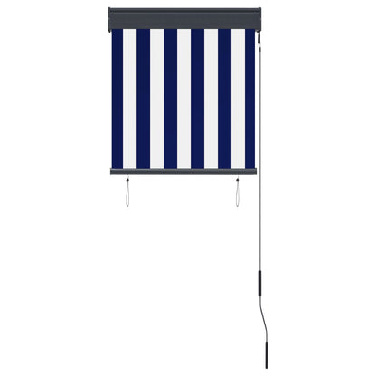 Tenda a Rullo per Esterni 60x250 cm Blu e Bianca