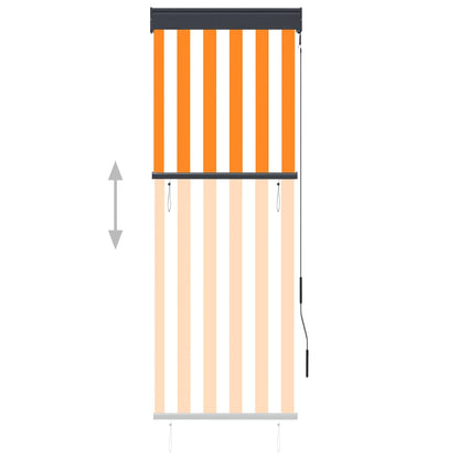Tenda a Rullo per Esterni 60x250 cm Bianca e Arancione