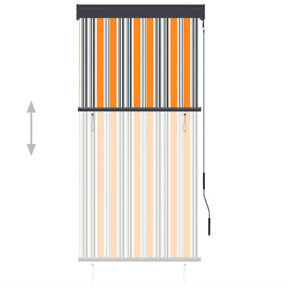 Tenda a Rullo per Esterni 80x250 cm Giallo e Blu