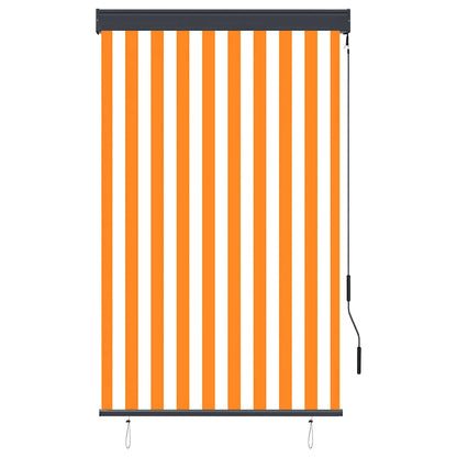 Tenda a Rullo per Esterni 100x250 cm Bianca e Arancione