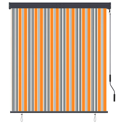 Tenda a Rullo per Esterni 140x250 cm Giallo e Blu