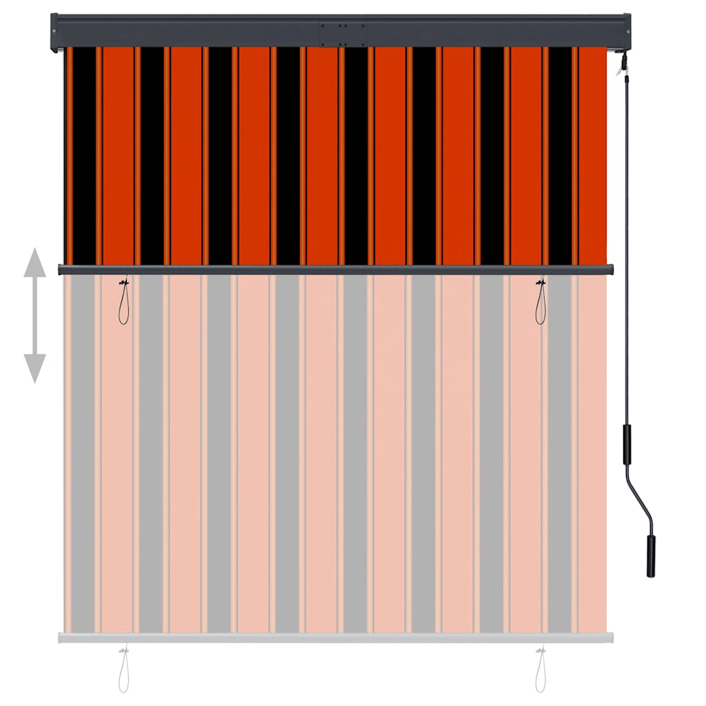 Tenda a Rullo per Esterni 140x250 cm Arancione e Marrone