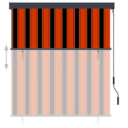 Tenda a Rullo per Esterni 140x250 cm Arancione e Marrone