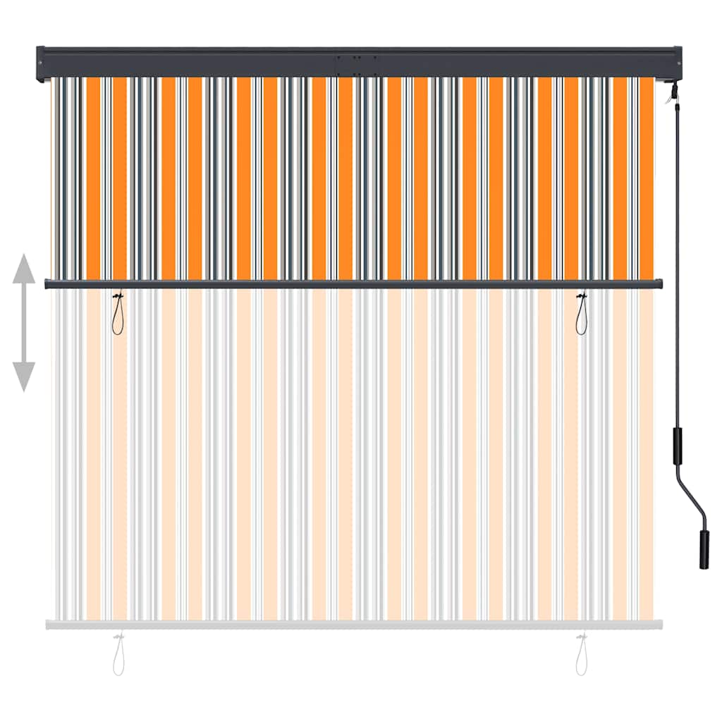 Tenda a Rullo per Esterni 160x250 cm Blu e Gialla