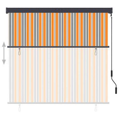 Tenda a Rullo per Esterni 160x250 cm Blu e Gialla