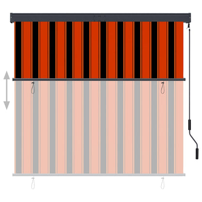 Tenda a Rullo per Esterni 160x250 cm Arancione e Marrone