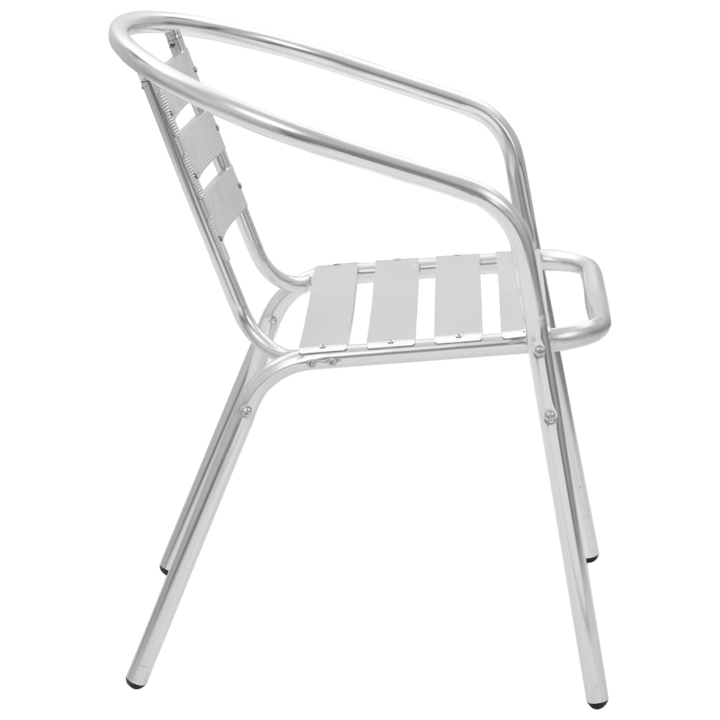 Sedie Impilabili per Esterno 4 pz in Alluminio