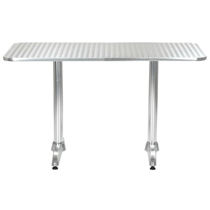 Tavolo da Giardino Argento 120x60x70 cm in Alluminio