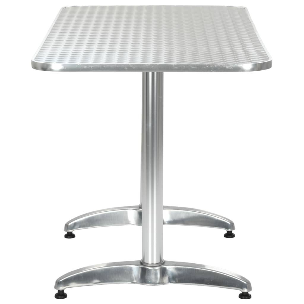 Tavolo da Giardino Argento 120x60x70 cm in Alluminio