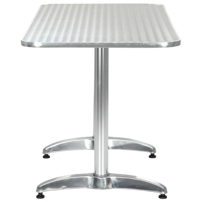 Tavolo da Giardino Argento 120x60x70 cm in Alluminio