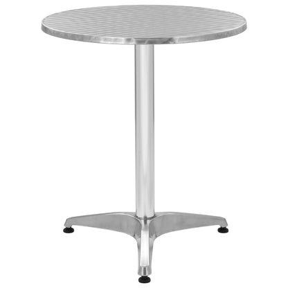 Set da Pranzo da Giardino 5 pz in Alluminio Argento