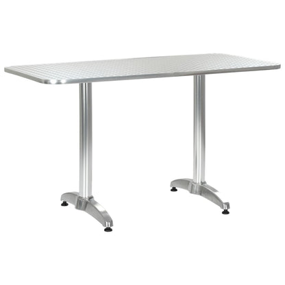 Set da Pranzo da Giardino 5 pz in Alluminio Argento