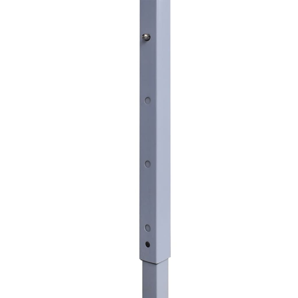 Gazebo Professionale Pieghevole 2 Pareti 3x3 m Acciaio Bianco