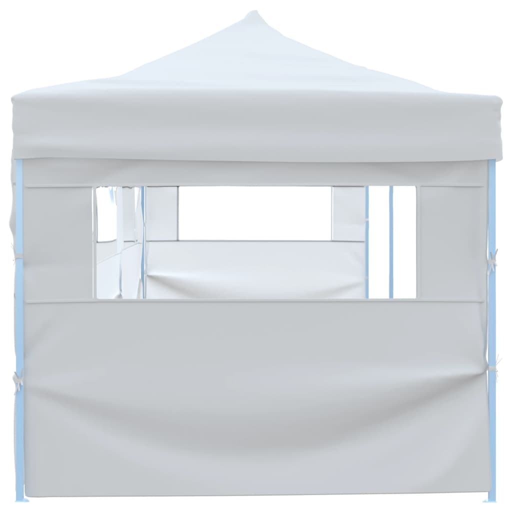 Tenda Pieghevole Pop-Up con 5 Pareti Laterali 3x9 m Bianca