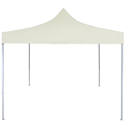 Gazebo Professionale Pieghevole 2x2 m in Acciaio Crema