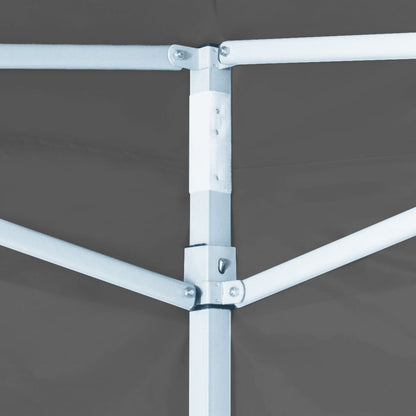 Gazebo Professionale Pieghevole 4 Pareti 2x2m Acciaio Antracite