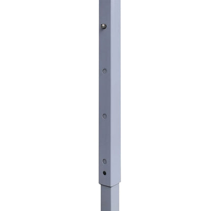 Gazebo Pieghevole Professionale 2 Pareti 2x2m Acciaio Bianco
