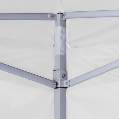 Gazebo Pieghevole Professionale 4 Pareti 2x2m Acciaio Bianco