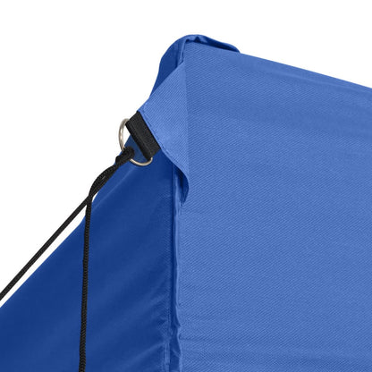 Gazebo Professionale Pieghevole con 3 Pareti 3x4m Acciaio Blu