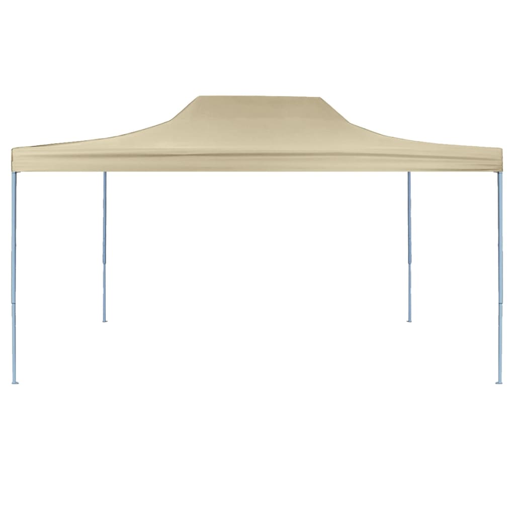 Gazebo Professionale Pieghevole 3x4m Acciaio Crema