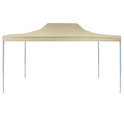 Gazebo Professionale Pieghevole 3x4m Acciaio Crema