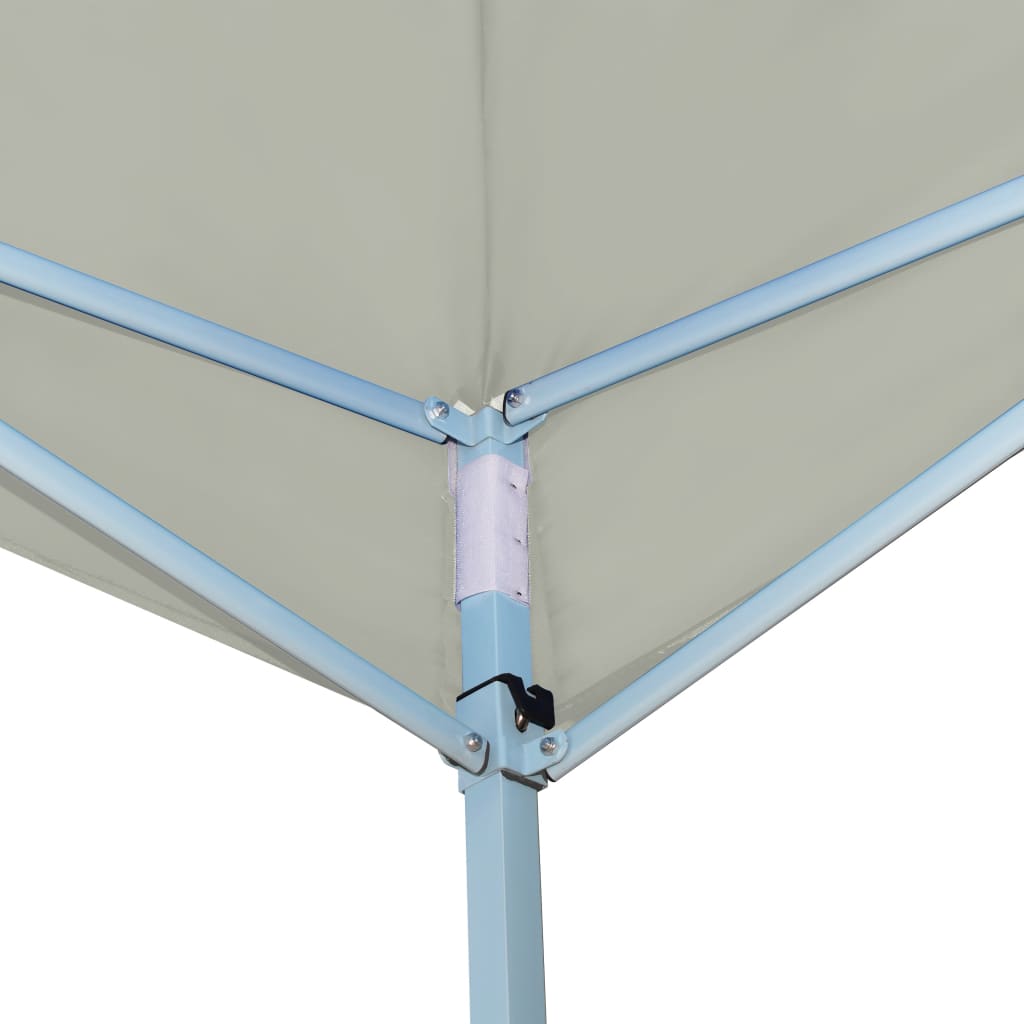 Gazebo Pieghevole con 4 Pareti 5x5 m Crema