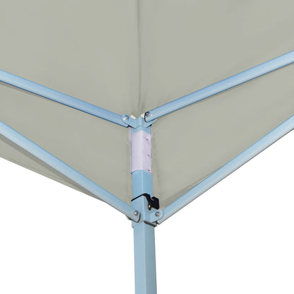 Gazebo Pieghevole con 4 Pareti 5x5 m Crema