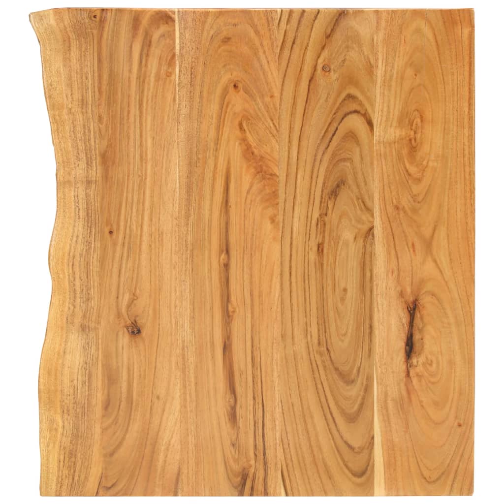 Piano per VanitÃ  Bagno in Massello di Acacia 80x52x2,5 cm