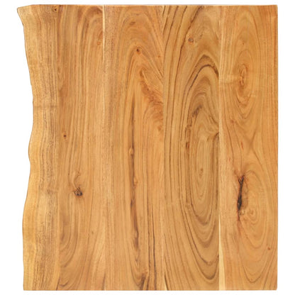 Piano per VanitÃ  Bagno in Massello di Acacia 80x52x2,5 cm