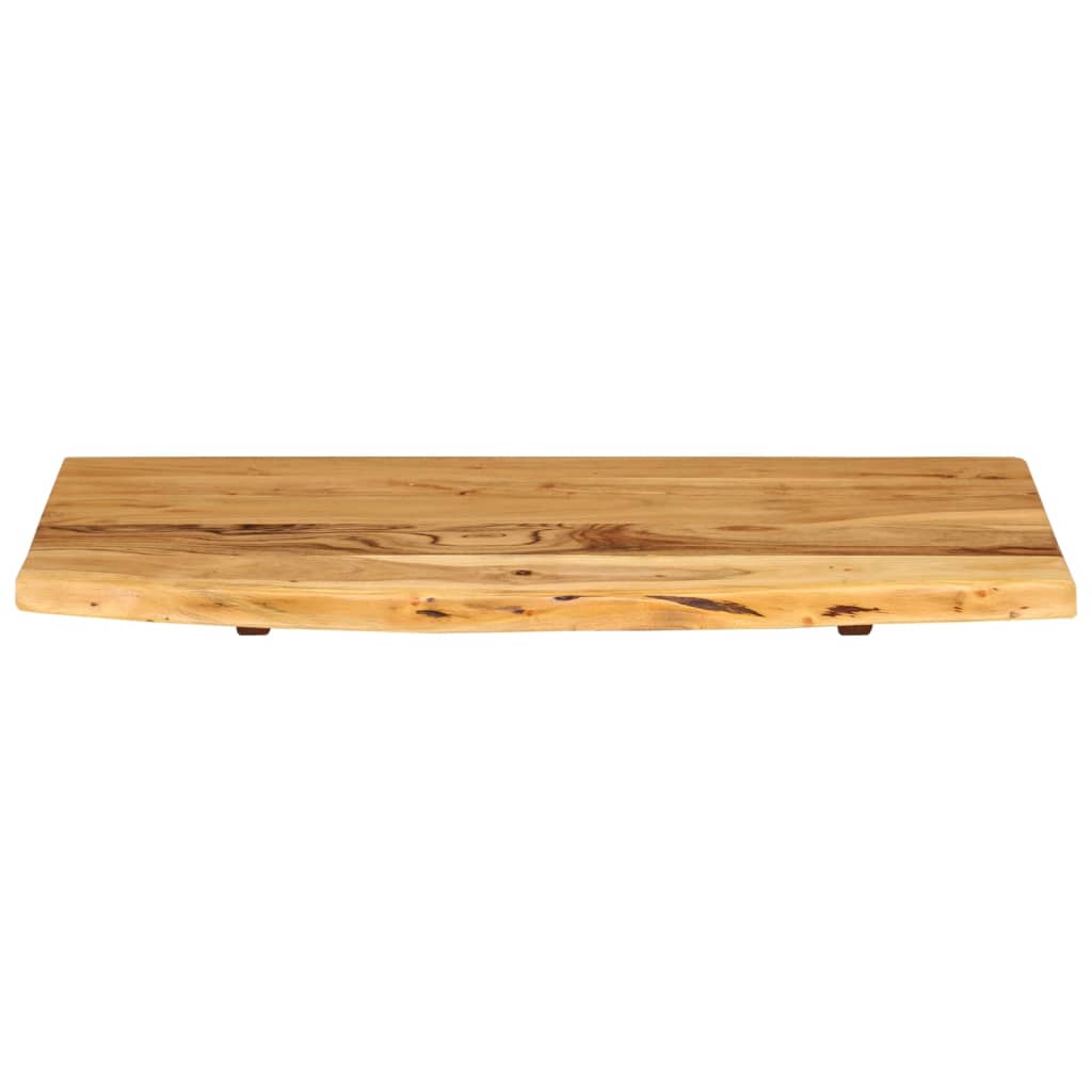 Piano per VanitÃ  Bagno in Massello di Acacia 80x52x2,5 cm