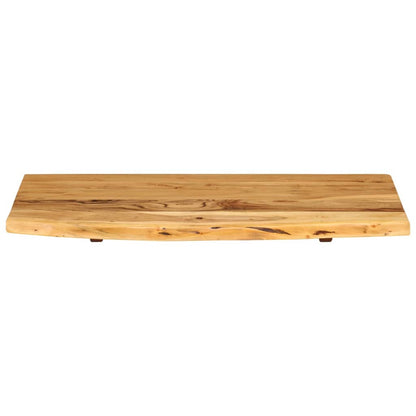 Piano per VanitÃ  Bagno in Massello di Acacia 80x52x2,5 cm
