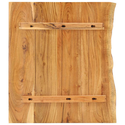Piano per VanitÃ  Bagno in Massello di Acacia 80x52x3,8 cm