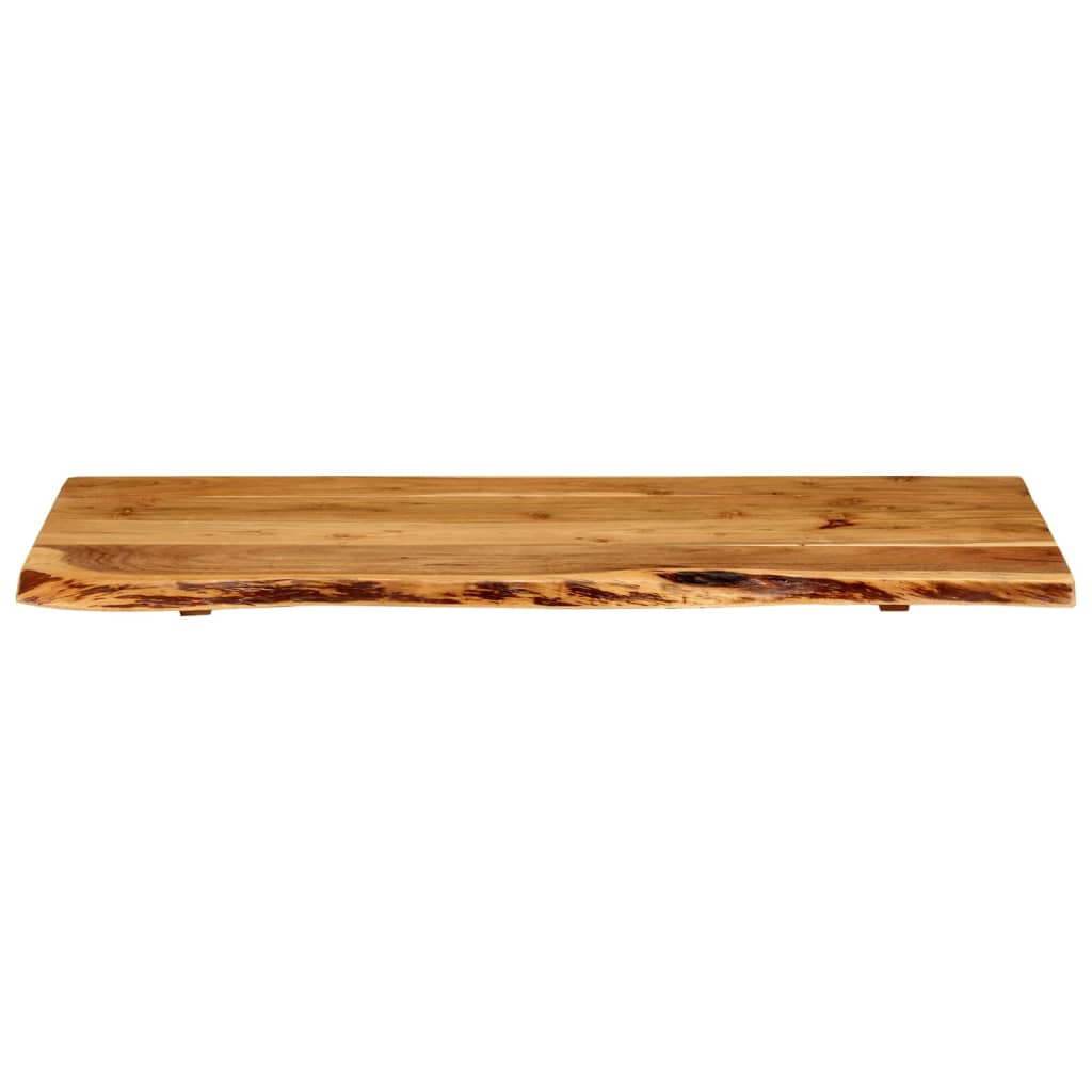 Piano per VanitÃ  Bagno in Massello di Acacia 100x52x2,5 cm