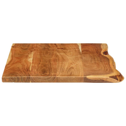 Piano per VanitÃ  Bagno in Massello di Acacia 100x52x2,5 cm