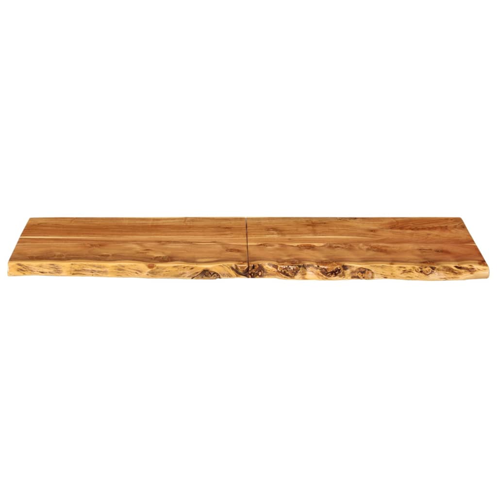 Piano per VanitÃ  Bagno in Massello di Acacia 140x52x3,8 cm